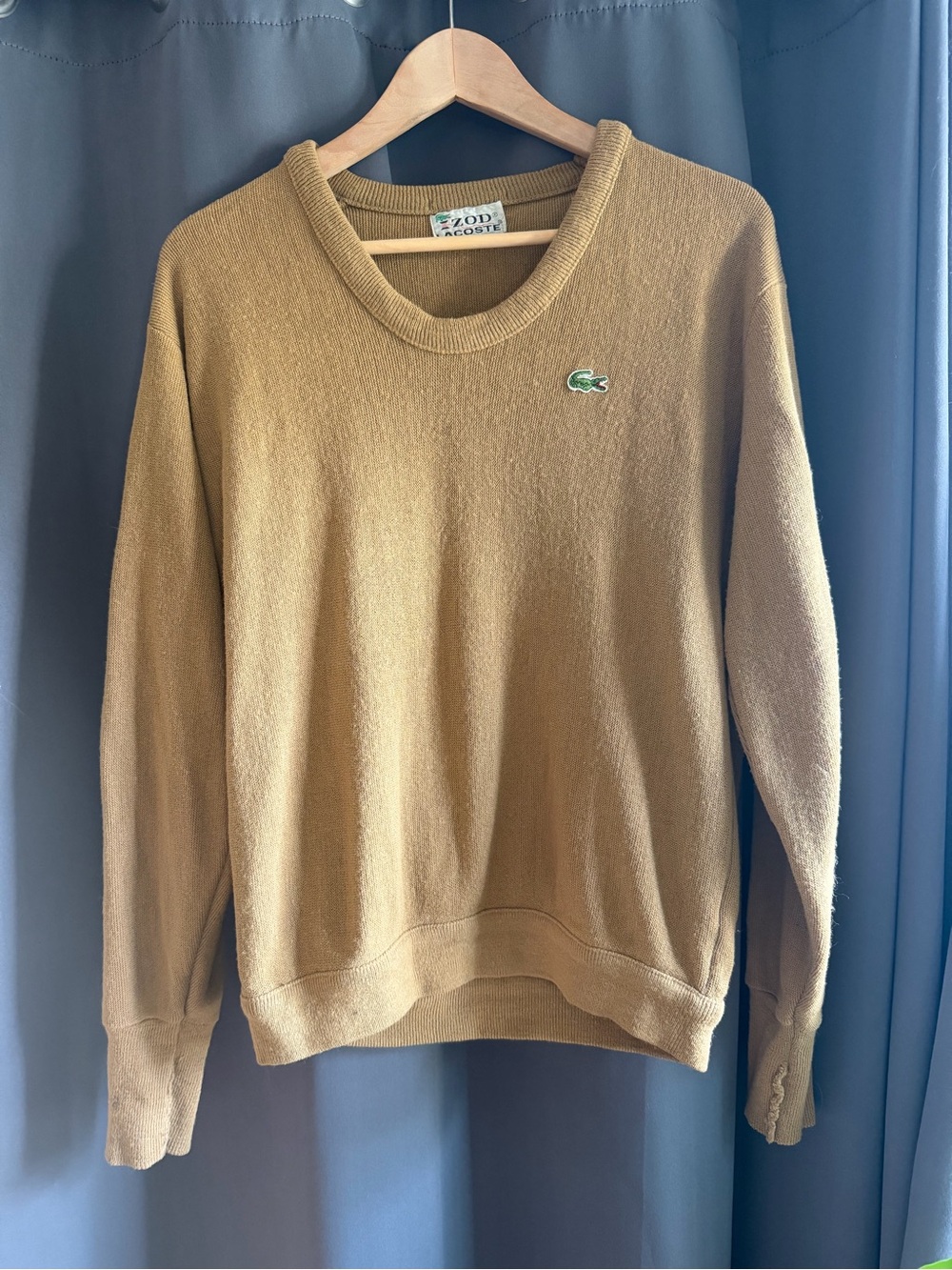 Lacoste Women’s Crewneck Sweater in Camel Tan